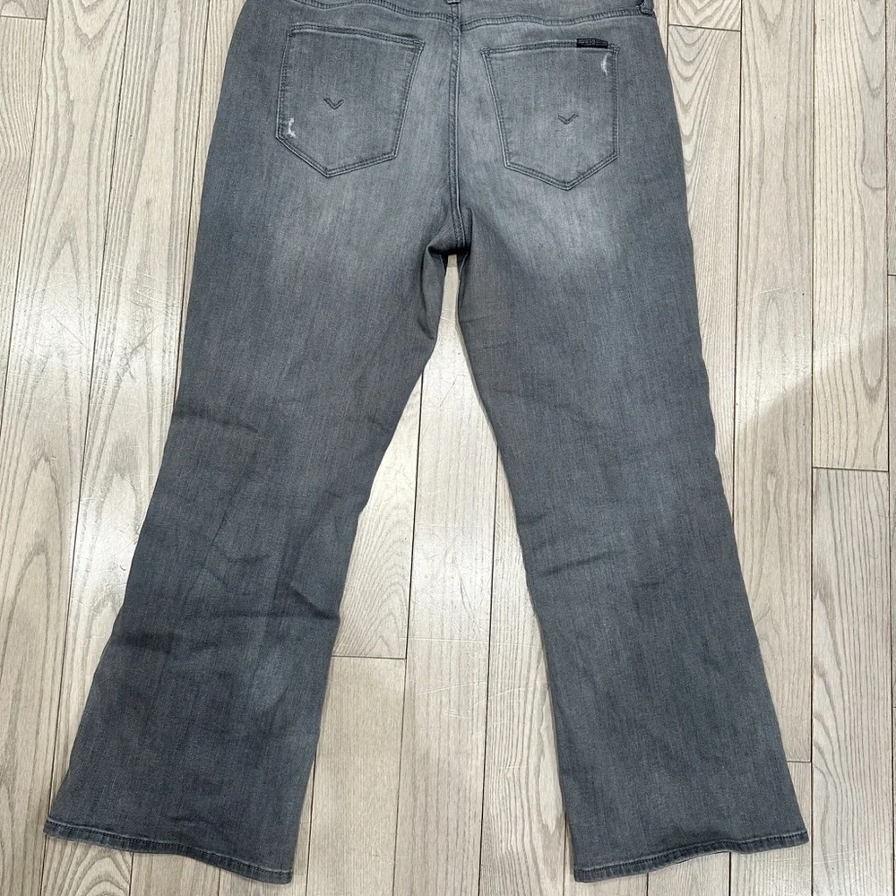 Hudson Jeans Women's Distressed Gray Flare Jeans - Picture 2 of 5